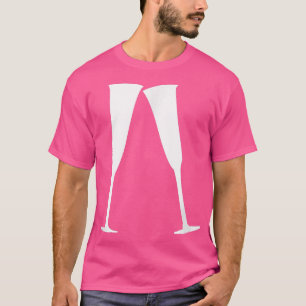Camiseta Vidros Flutuantes De Champanhe, Damas, Trendy Noit