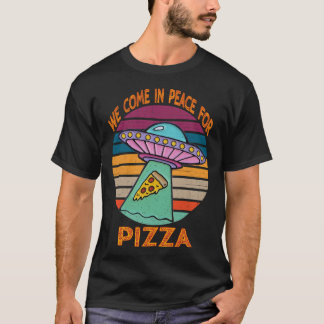 Camiseta Viemos Em Paz Para Pizza