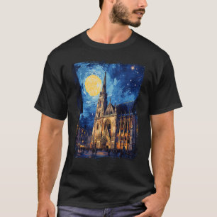 Camiseta Viena Áustria - Catedral de São Estêvão Van Gogh
