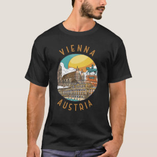 Camiseta Viena, Áustria - Círculo em Distância