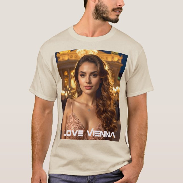 Camiseta VIENA - Áustria - EU AMO VIENA (Frente)