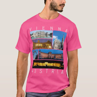Camiseta Viena Áustria Souvenir Famosos Pontos De Referênci