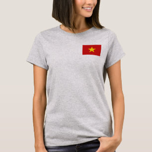 Camiseta Vietnã Bandeira e Mapear T-Shirt