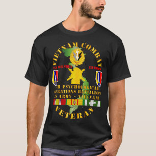 Camiseta Vietnã Combate 6 de Vet PSYOPS Bn USARV w VN SVC