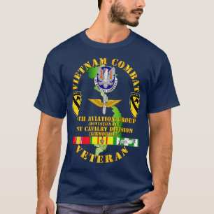Camiseta Vietnã Combate Cavalaria Veteran com 11 Aviation G