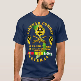 Camiseta Vietnã Combate Cavalaria Veterana c 1rua Bn 5 Cav
