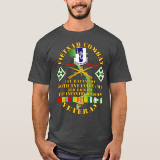 Camiseta Vietnã Combate Veterano c 1rua Bn 50º Inf 3º Bde 4