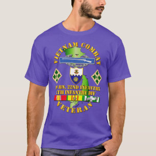 Camiseta Vietnã Combatendo Infantaria Veteran com 1rua Bn 2