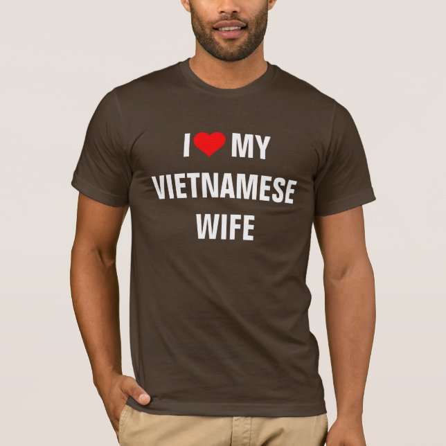 Camiseta Vietnã: Eu Amo Minha Esposa Vietnamita (Frente)