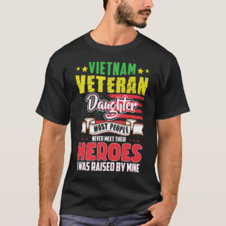 Camiseta Vietnã Filha Veterana De Camisa,Veterano Vietnã