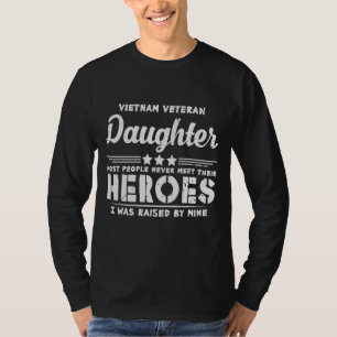 Camiseta Vietnã Filha Veterana Vintage Patriótica