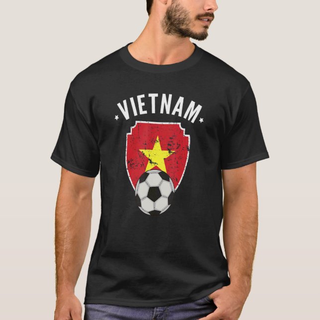 Camiseta Vietnã Futebol Vietnã Bandeira Futebol Vietnamita  (Frente)