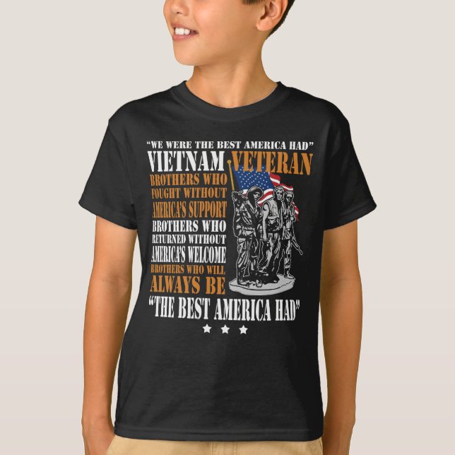 Camiseta Vietnã Veterano A Melhor América Tinha Orgulho (Frente)