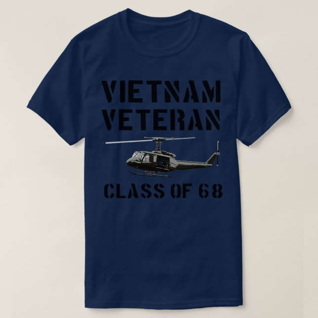 Camiseta Vietnã Veterano Vietnã Veterano Huey Helicopter po (Frente do Design)