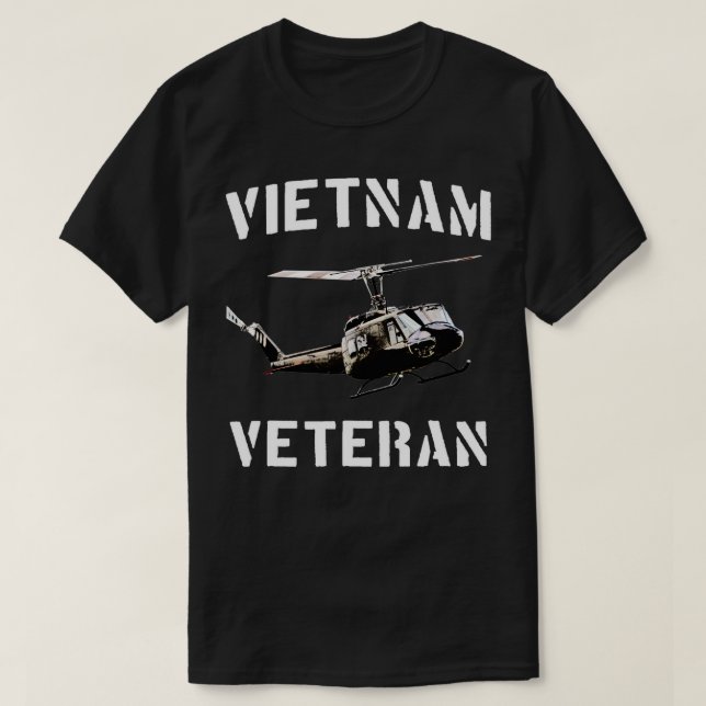 Camiseta Vietnã Veterano Vietnã Veterano UH-1 Huey por Suji (Frente do Design)