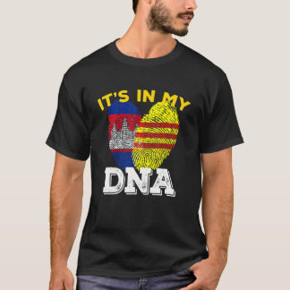 Camiseta Vietnã vietnamita Bandeira Vietnamita Camboja Khme