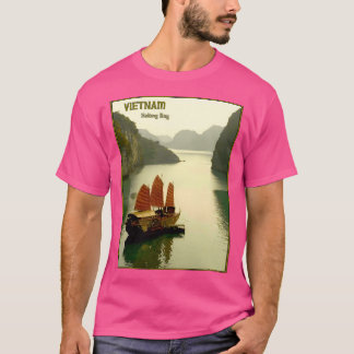 Camiseta Vietnã Vintage Hao Ao Longo Da Baía Turismo Public