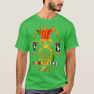 Camiseta Vietnam Combat Veteran w 101rua Div DIVARTY w DUI