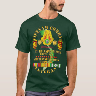 Camiseta Vietnam Combat Veteran w 71 Transporte de ruas Bn 