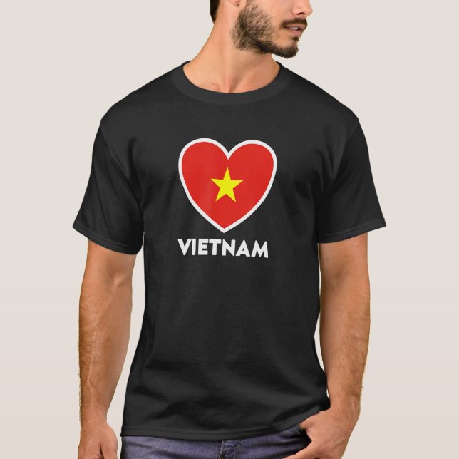 Camiseta Vietnam Flag Heart (Frente)