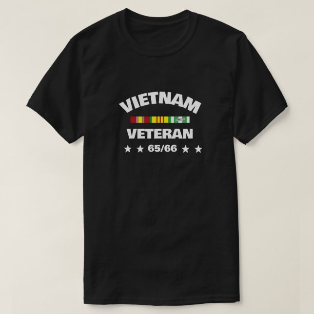 Camiseta VIETNAM VETERAM 65/66 T-Shirt (Frente do Design)