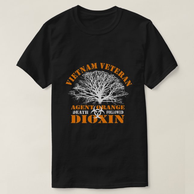 CAMISETA VIETNAM VETERAN AGENT ORANGE MORTE (Frente do Design)