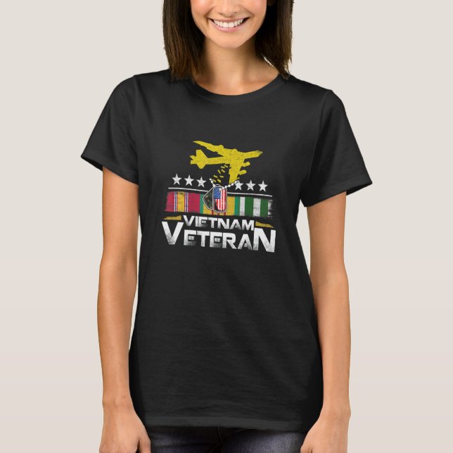 Camiseta Vietnam Veteran B 52 Stratofortress Bomber Plane U (Frente)