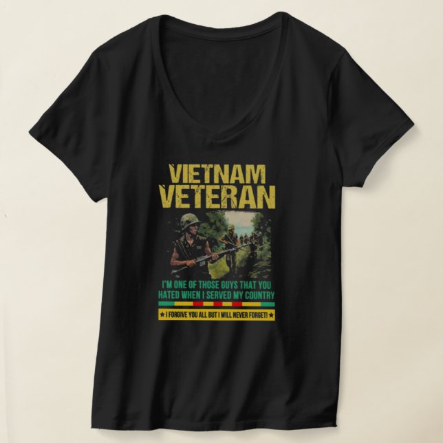 CAMISETA VIETNAM VETERAN EU NUNCA VOU (Postura )