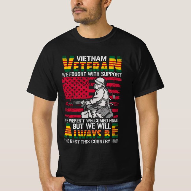 CAMISETA VIETNAM VETERAN QUE LUTAMOS COM O APOIO QUE NÃO FO (Frente)