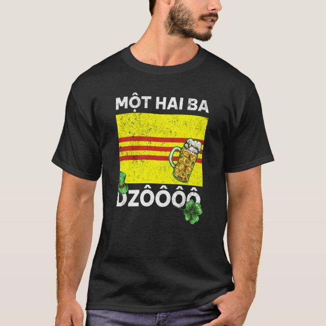 Camiseta Vietnam Viet Dia de São Patrício Mot Hai Ba Dzo Ch (Frente)