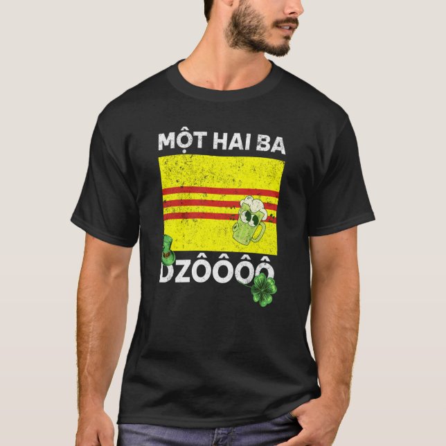 Camiseta Vietnam Viet Dia de São Patrício Mot Hai Ba Dzo Ch (Frente)