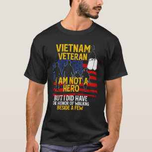 Camiseta Vietname Veterano Não Sou Herói Veterano Memorial