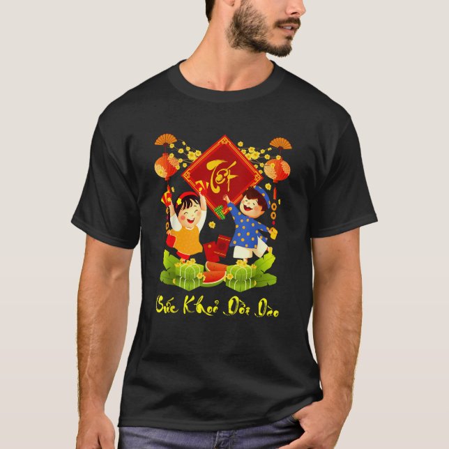 Camiseta Vietnamese Lunar New Year 2024 Tet Viet Suc Khoe D (Frente)