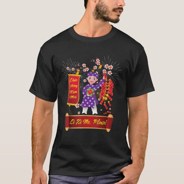 Camiseta Vietnamese Lunar New Year 2025 Chuc Mung Nam Moi  (Frente)