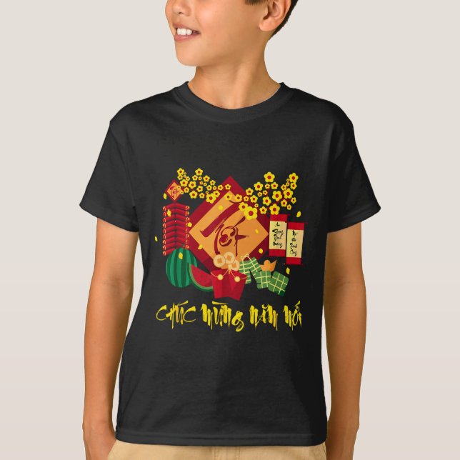 Camiseta Vietnamese Lunar New Year 2026 Tet Viet Chuc Mung  (Frente)