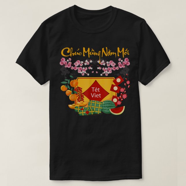 Camiseta Vietnamese Lunar New Year - Tet 2023 Decoration Li (Frente do Design)