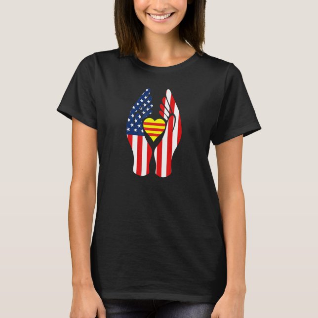 Camiseta Vietnamita Bandeira Vnã Nam Cong Hoa Prayer (Frente)