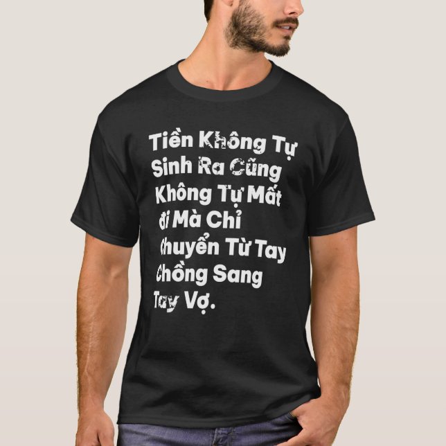 Camiseta Vietnamita Cita Tien Tay Vo Money Para Esposa (Frente)