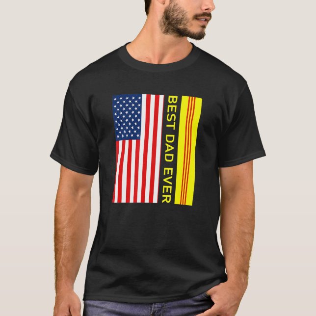 Camiseta Vietnamita Vnch Flag Viet Nam Cong Hoa Best Pai Ev (Frente)