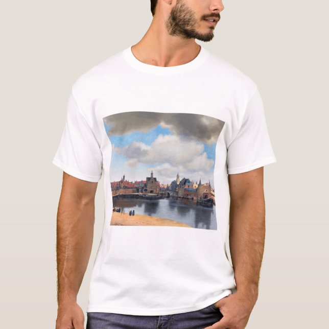 Camiseta View of Delft, Johannes Vermeer, 1659-1660 (Frente)