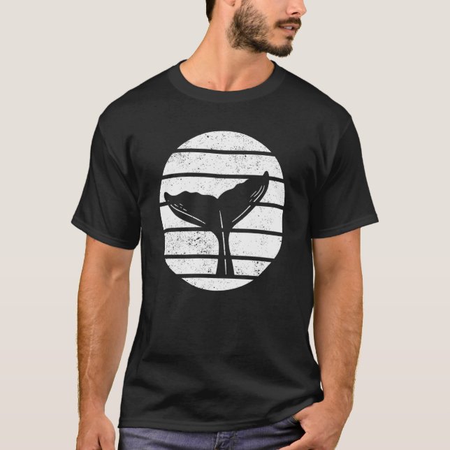 Camiseta Vigia de Baleia Retro Sunset (Frente)