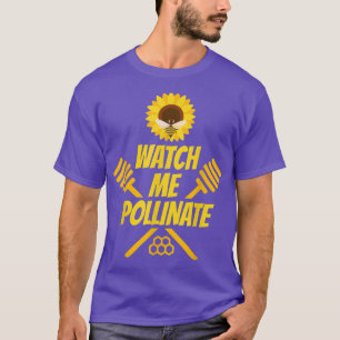 Camiseta Vigie-me polinizar campo girassol