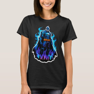 Camiseta Vigilante Chama Azul – Cavaleiro da Noite Neon