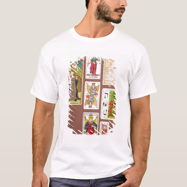 Camiseta VIII justiça, sete cartões de tarot (Frente)