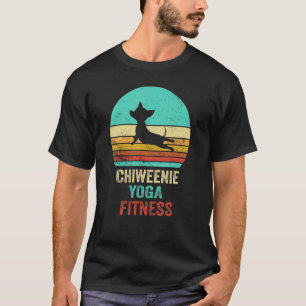 Camiseta Viintag Chiweenie Ioga Fitness Chihuahua Dachshund