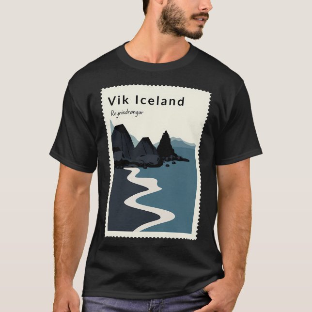 Camiseta Vik Reynisfjara Black Sand Beach Islândia (Frente)