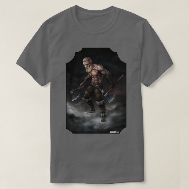 Camiseta Viking Ax Roleplay Reenacção (Frente do Design)