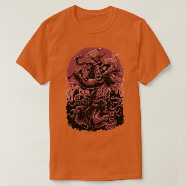 Camiseta Viking Ax Warrior (Frente do Design)
