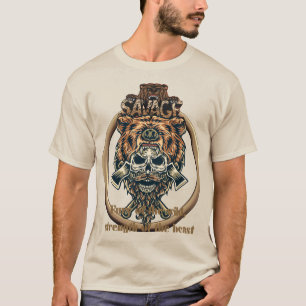 Camiseta Viking Beast Skull Warrior T Shirt