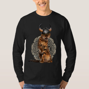 Camiseta Viking Cat Valhalla Norse Warrior